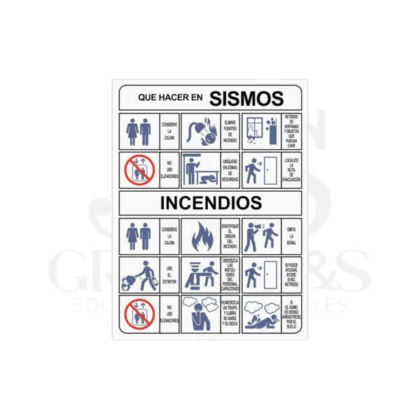SEÑAL DE EMERGENCIA EN CASO DE SISMO O INCENDIOS